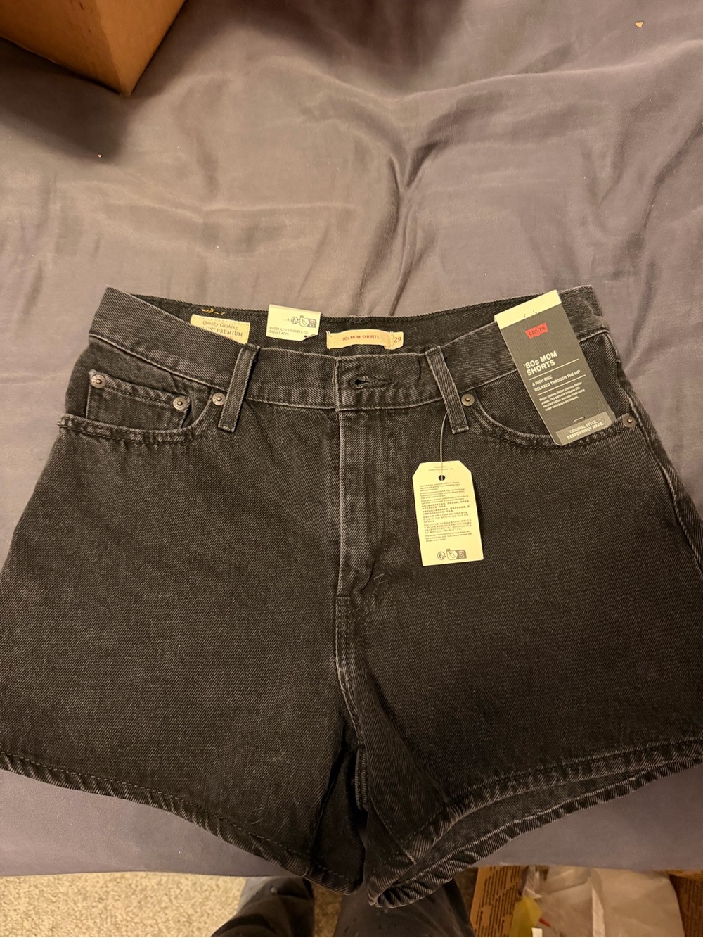 High-Rise Black Denim Shorts - LEVI’S
